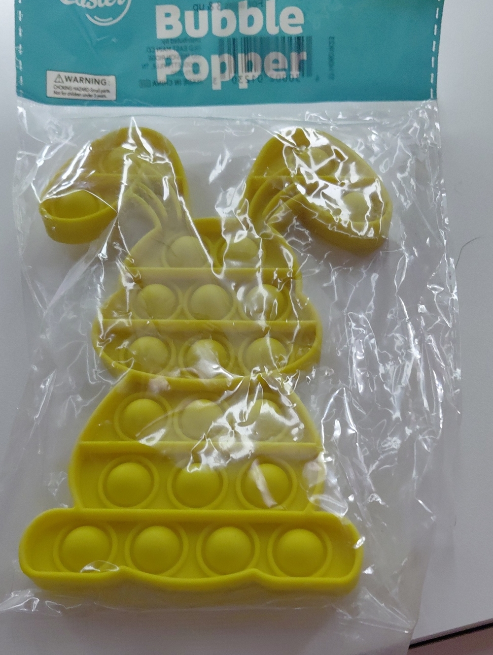 Yellow Bunny Bubble Popper Fidget Toy - Unbranded